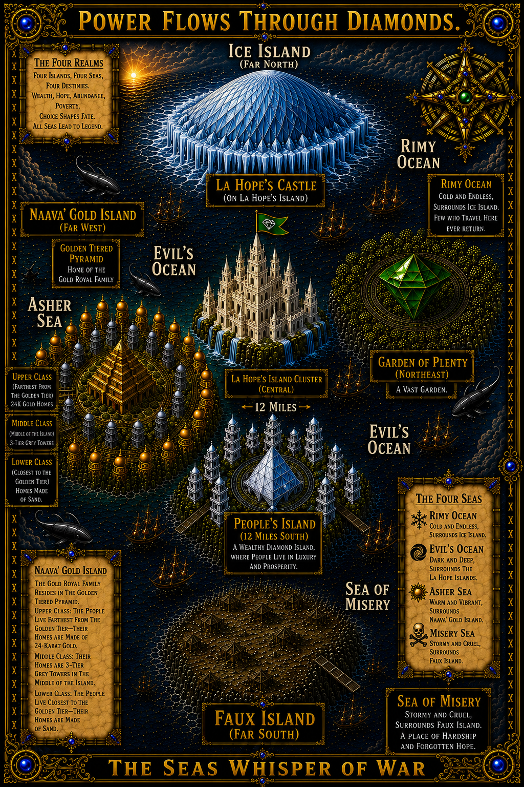 Fantasy map of the Kingdom of La Hope